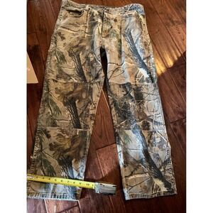 Wrangler Authentic's Realtree Camo Jeans Mens 42x32 Relaxed Fit  Double Knee